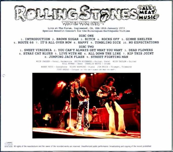 Rolling Stones/CA,USA 1.18.1973 Upgrade - Image 2