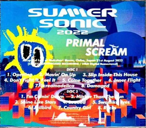 Primal Scream / Chiba, Japan 8.21.2022 Complete 24bit Digital Remastered Edition - Image 2