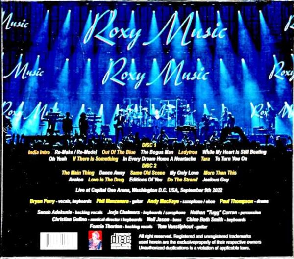 Roxy Music/WA,USA 2022 Complete - Image 2