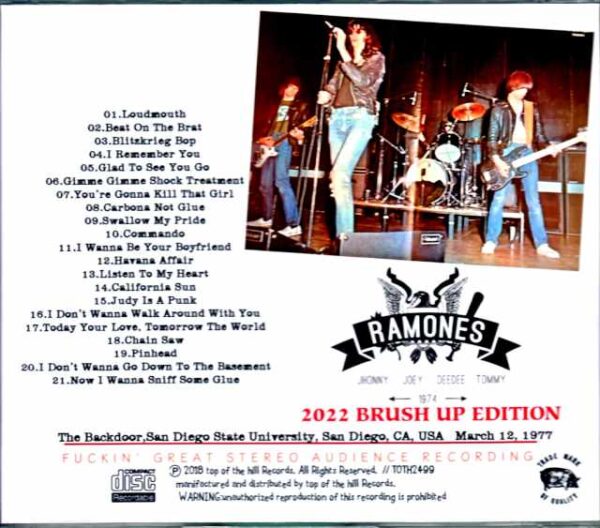 Ramones/CA,USA 1977 Brush Up Edition - Image 2