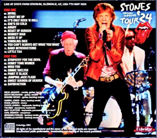 Rolling Stones/AZ,USA 2024 Complete - Image 2