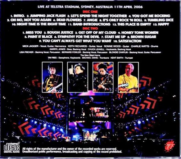 Rolling Stones/Sydney,Australia 2006 Complete - Image 2