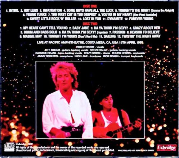 Rod Stewart /CA,USA 1989 Mike Millard 1st Generation Tapes - Image 2