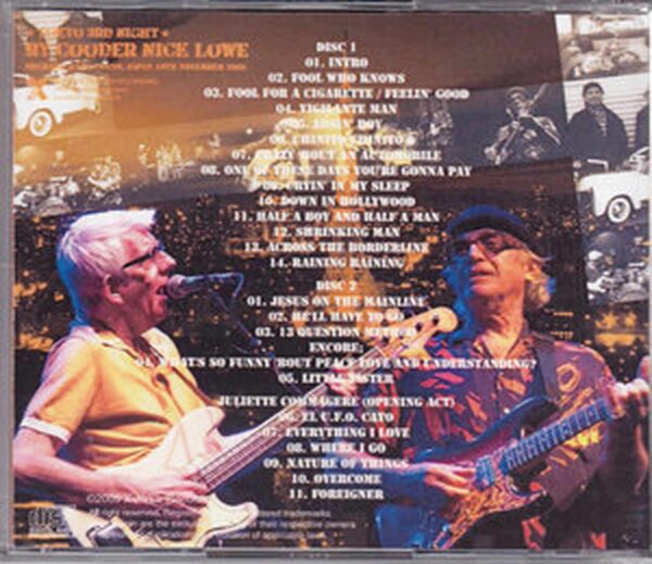 Ry Cooder,Nick Lowe/Tokyo,Japan 11.10.2009 - Image 2