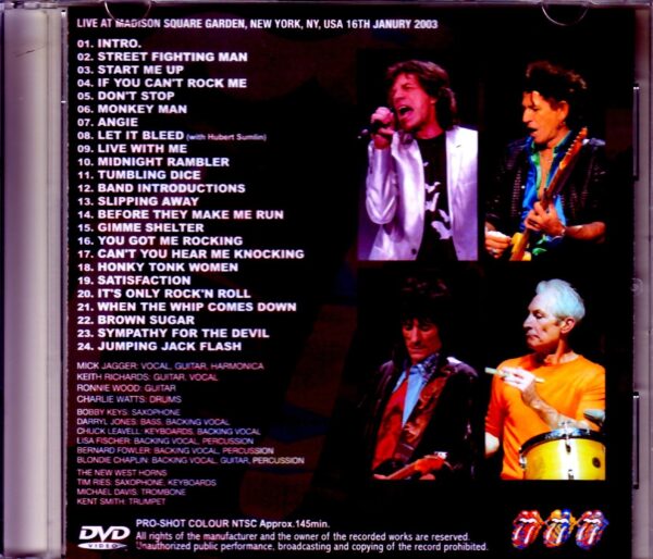 Rolling Stones/NY,USA 1.16.2003 - Image 2