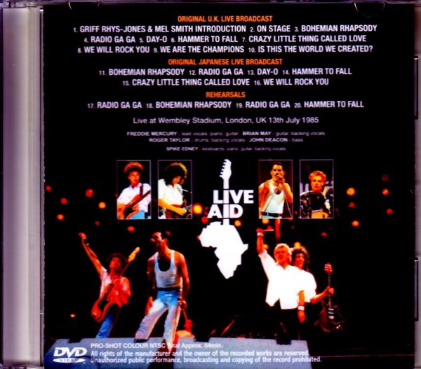Queen/London,UK 1985 2 Broadcast & Rehearsal - Image 2