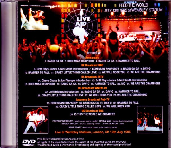 Queen/London,UK 1985 Rare Collection - Image 2