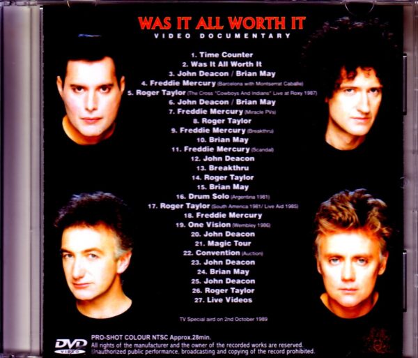 Queen/TV Special aird on 2nd October 1989 - Image 2