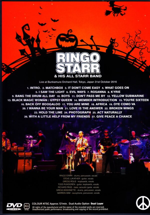 Ringo Starr & His All Starr Band/Tokyo,Japan 10.31.2016 Dual Layer Ver. + - Image 2