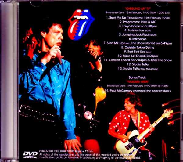 Rolling Stones/Japan Broadcast 1990 - Image 2