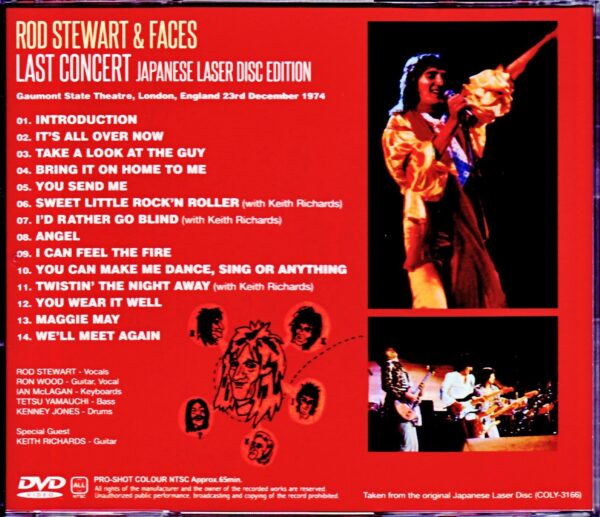Rod Stewart,Faces/London,UK 1974 Japanese LD Ver. - Image 2
