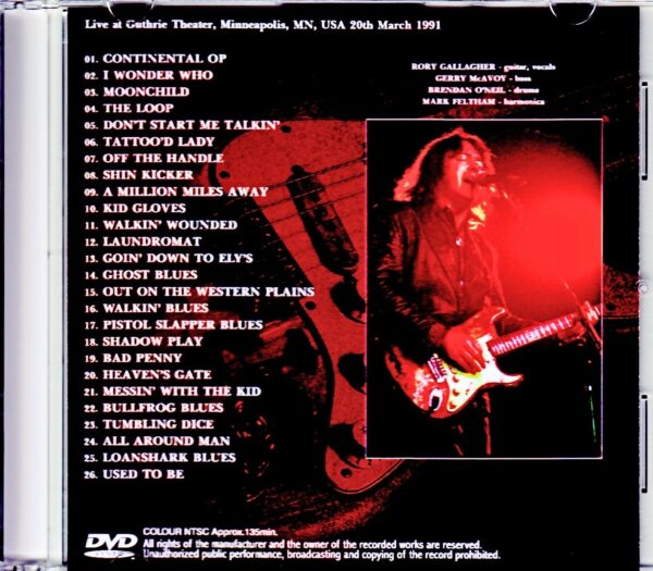 Rory Gallagher/MN,USA 1991 SBD Audio - Image 2