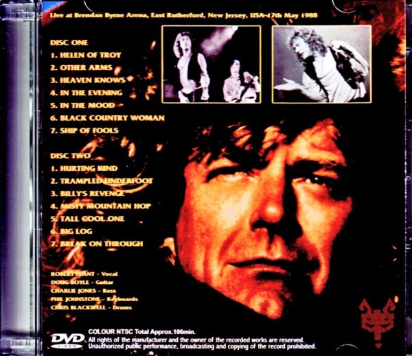 Robert Plant/NJ,USA 1988 Multi Cam Mix - Image 2