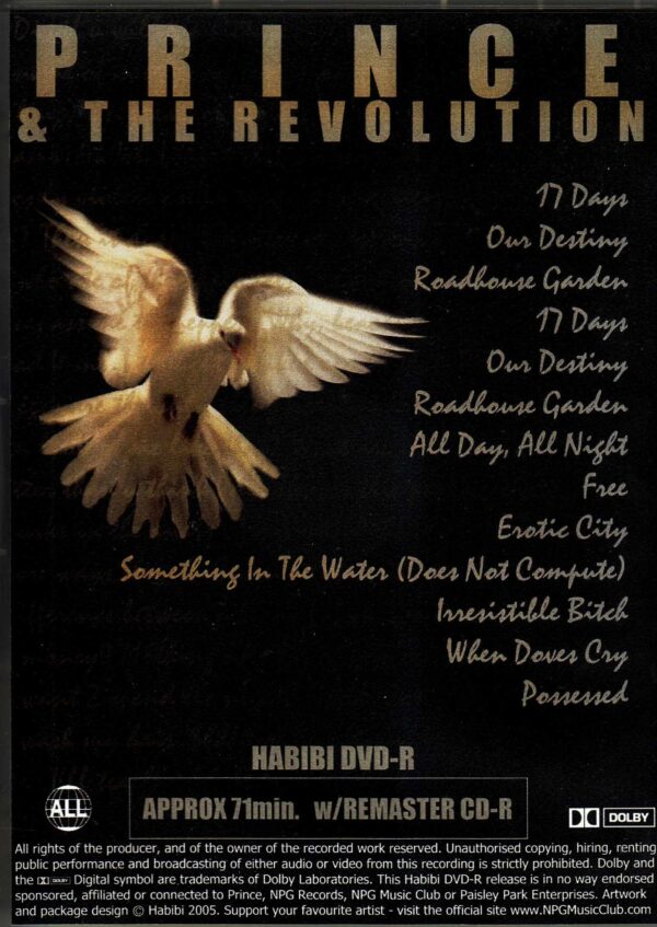 Prince & the Revolution/Birthday Live Rehearsal at Warehouse in Washington 1984 WA,USA 1984 Rehearsals V & S - Image 2