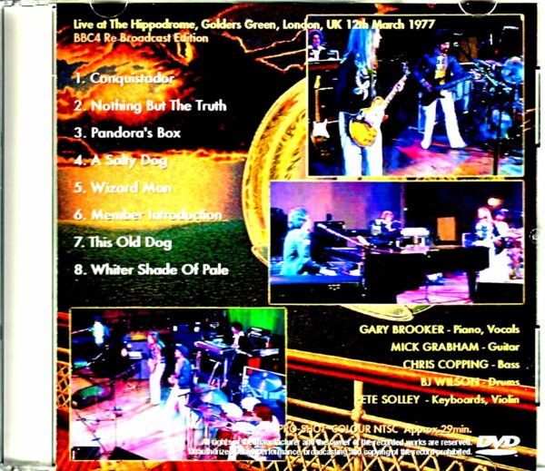 Procol Harum/London,UK 1977 BBC Re Broadcast Edition - Image 2