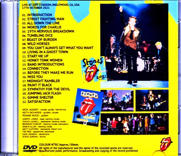 Rolling Stones/CA,USA 10.17.2021 Multicam Jewel Version - Image 2