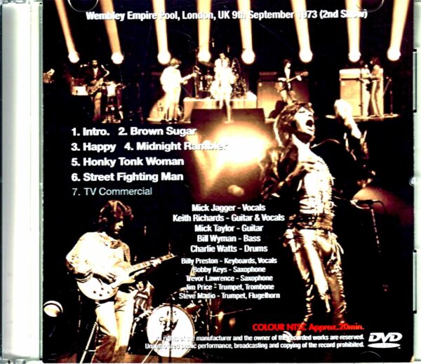 Rolling Stones/London,UK 9.9.1973 2nd Show 8mm Edition - Image 2