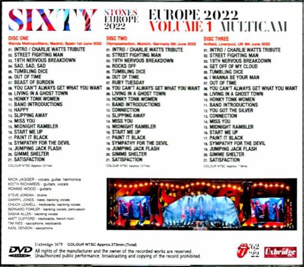 Rolling Stones/Europe Tour Collection 2022 Multi-Cam Vol.1 - Image 2