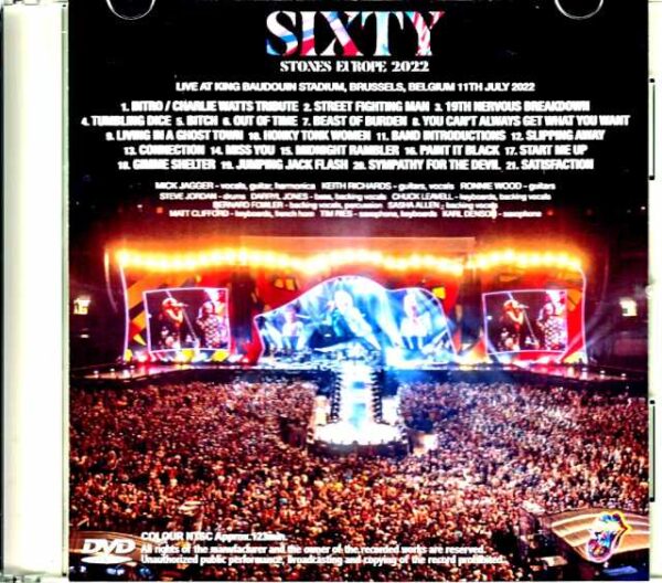 Rolling Stones/Belgium 2022 Multi-Cam New Edition - Image 2