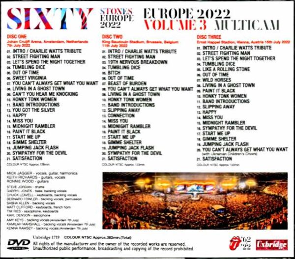 Rolling Stones/Europe Tour Collection 2022 Multi-Cam Vol.3 - Image 2