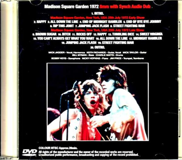 Rolling Stones/NY,USA 1972 Early & Late Show 8mm with Synch Audio Dub - Image 2