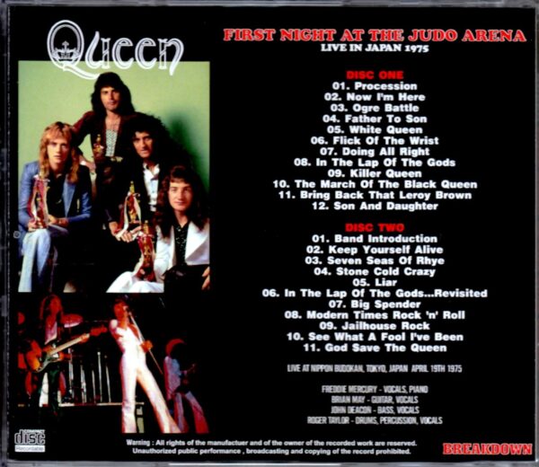 Queen/Tokyo,Japan 1975 Complete - Image 2