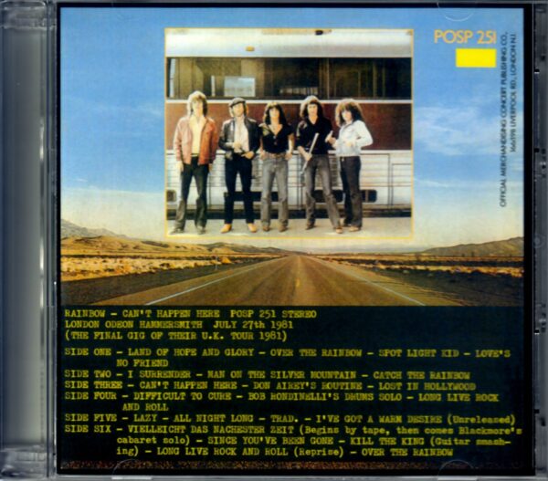 Rainbow/London,UK 7.27.1981 Original 3LP - Image 2