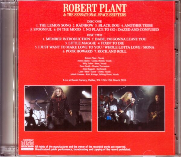 Robert Plant/Texas,USA 2016 - Image 2