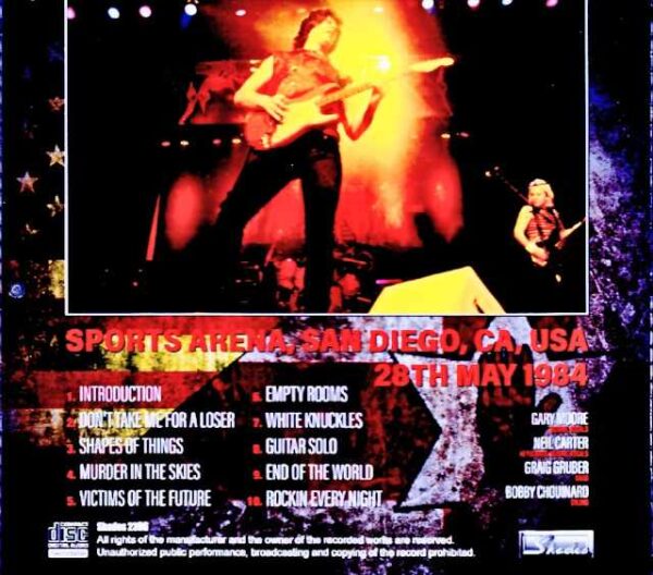Gary Moore / CA,USA 05.28.1984 Complete Marco Moir Master Edition - Image 2