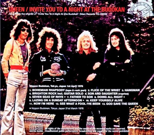 Queen Queen/Tokyo,Japan 1976 Original LP Invite you to a Night at the Budokan Edition - Image 2
