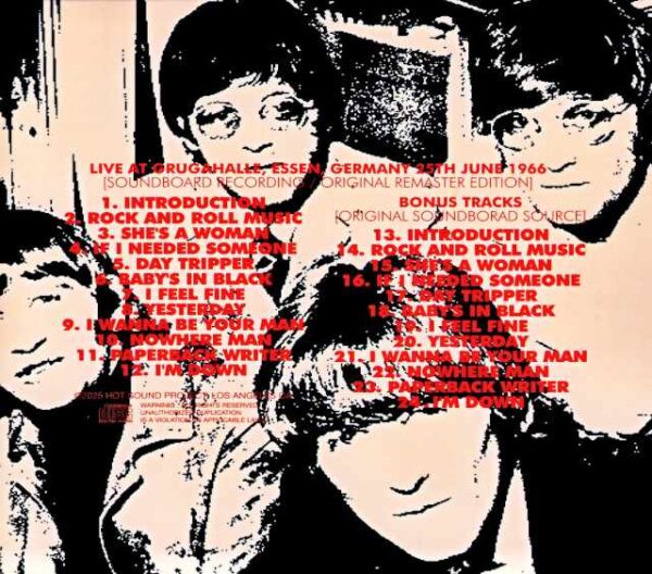 Beatles / Essen Shock Live! Complete Edition Germany 1966 Complete Soundboard Remaster Edition - Image 2