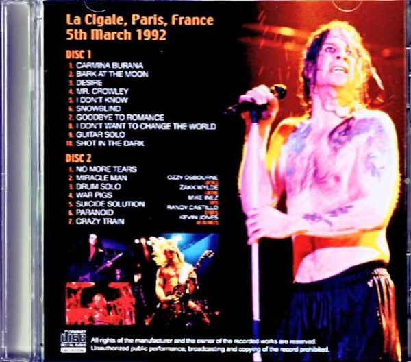Ozzy Osbourne/France 03.05.1992 Complete - Image 2