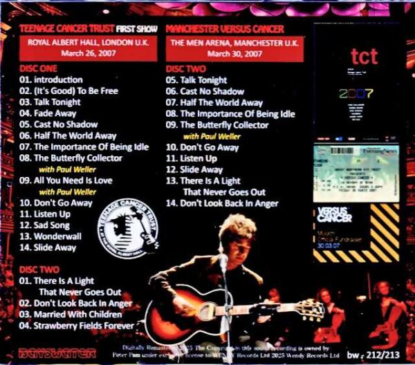Noel Gallagher/Teenage Cancer Trust London,UK 2007 Complete & more - Image 2