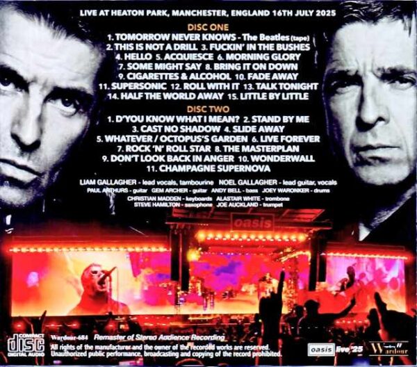 Oasis/England,UK 07.16.2025 Complete Remaster & Remix Edition - Image 2