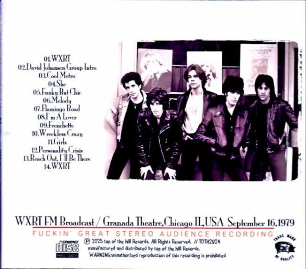 David Johansen/IL,USA 1979 FM Broadcast Edition - Image 2