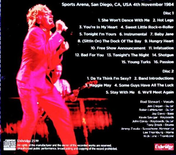Rod Stewart Rod Stewart/CA,USA 11.04.1984 Complete Marco Moir Master Edition - Image 2
