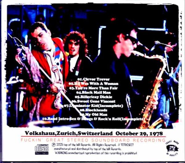 Ian Dury and the Blockheads Ian Dury/Switzerland 1978 Soundboard Edition - Image 2