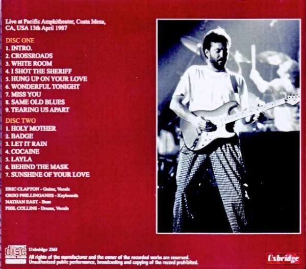 Eric Clapton/CA,USA 04.13.1987 Marco Moir Master Edition - Image 2