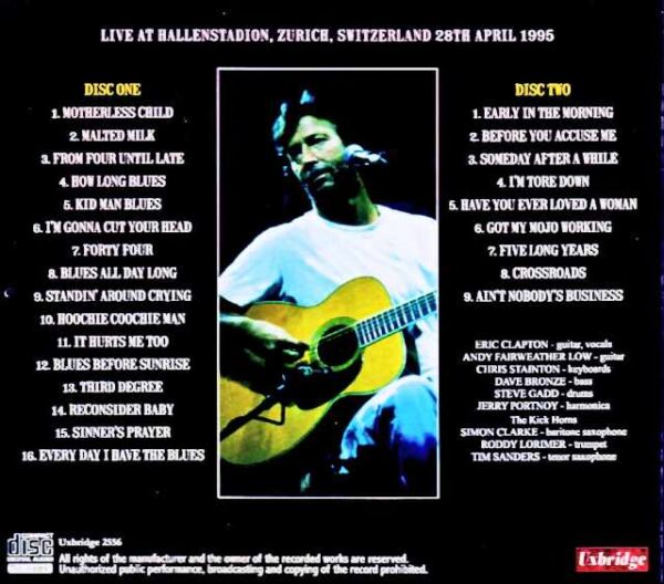 Eric Clapton/Switzerland 04.28.1995 Complete DAT Master Edition - Image 2