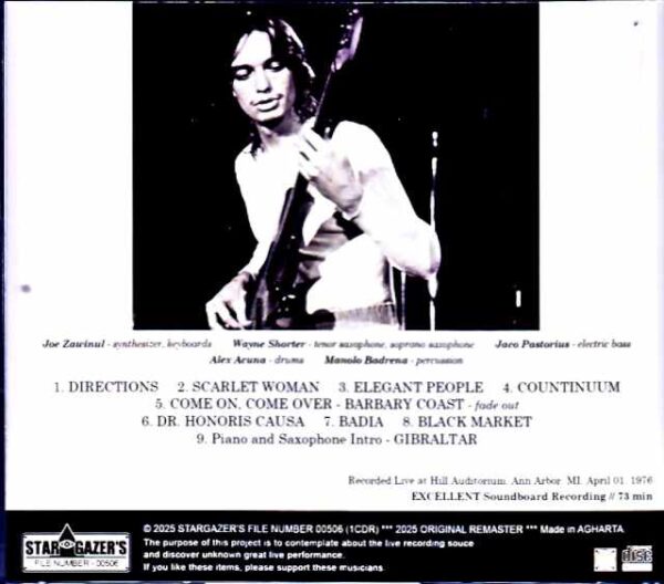 Weather Report Weather Report/MI,USA 04.01.1976 Soundboard Edition - Image 2