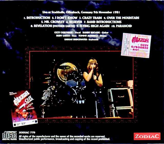 Ozzy Osbourne Randy Rhodes/Germany 11.09.1981 Upgrade - Image 2