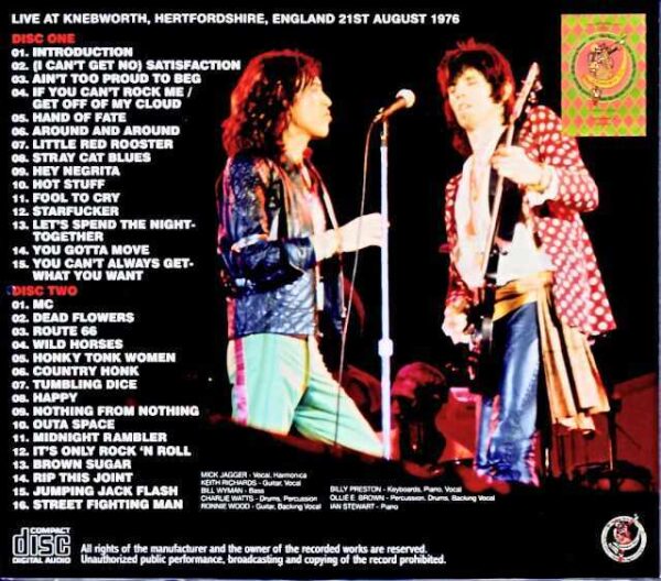 Rolling Stones/England, UK 1976 Complete Soundboard Audience Matrix Edition - Image 2