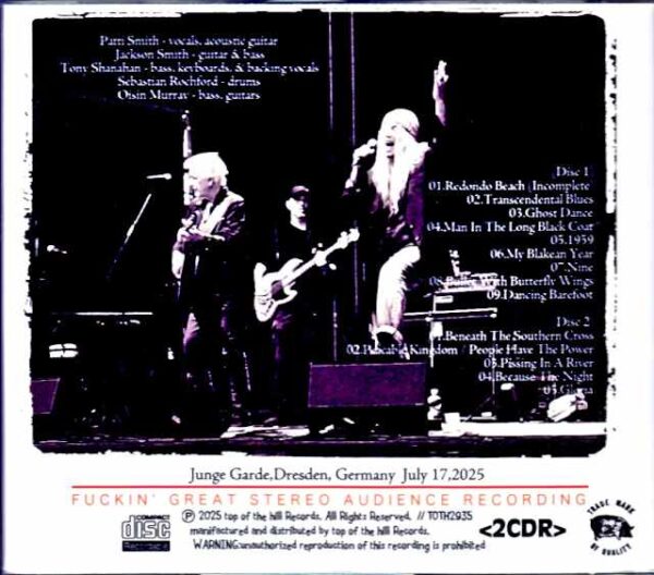 Patti Smith Quartet Patti Smith/Germany 07.17.2025 Complete - Image 2