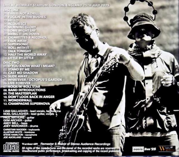 Oasis / London, UK 07.25.2025 Complete Remaster and Matrix of Stereo Recordings - Image 2