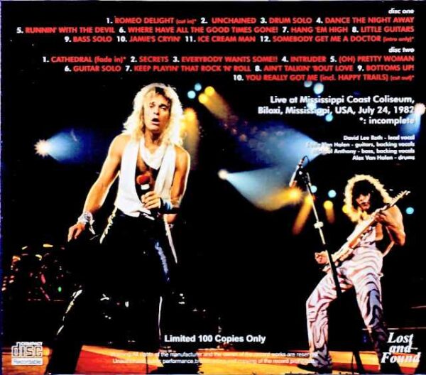 Van Halen / MS,USA 7.24.1982 Soundboard Edition - Image 2