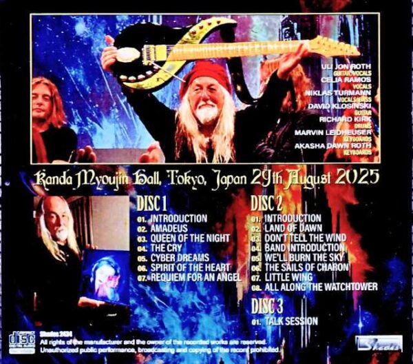 Uli Jon Roth Uli Jon Roth/Tokyo,Japan 08.29.2025 Complete - Image 2