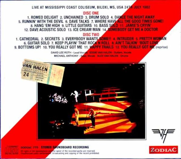 Van Halen / MS,USA 07.24.1982 Soundboard Edition - Image 2