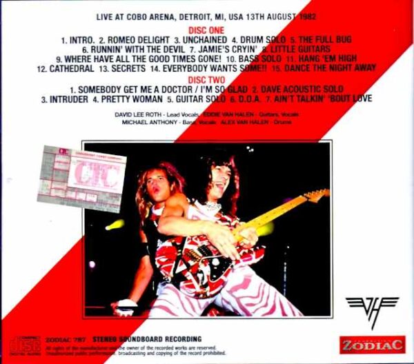 Van Halen/MI,USA 08.13.1982 Soundboard Edition - Image 2
