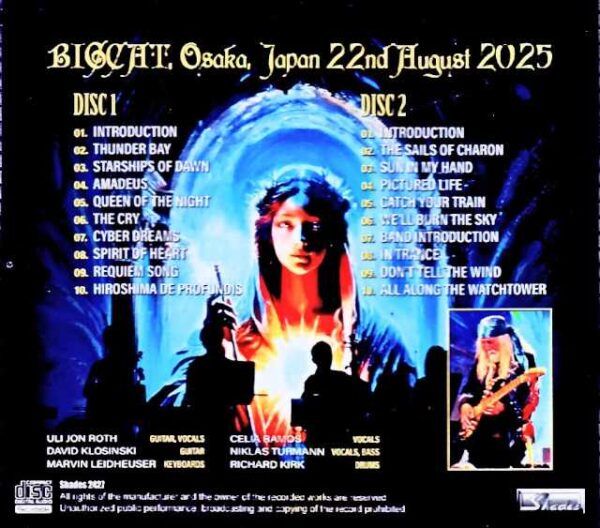 Uli Jon Roth Uli Jon Roth/Osaka,Japan 08.22.2025 Complete - Image 2