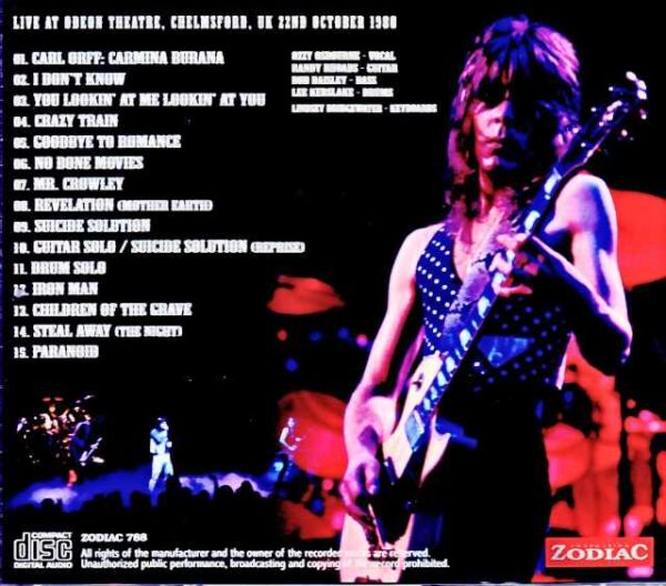 Ozzy Osbourne/England,UK 10.22.1980 Complete - Image 2